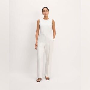 Everlane White Sleeveless Jumpsuit